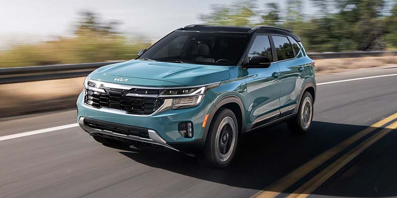 2026 Kia Seltos SUV driving on road
